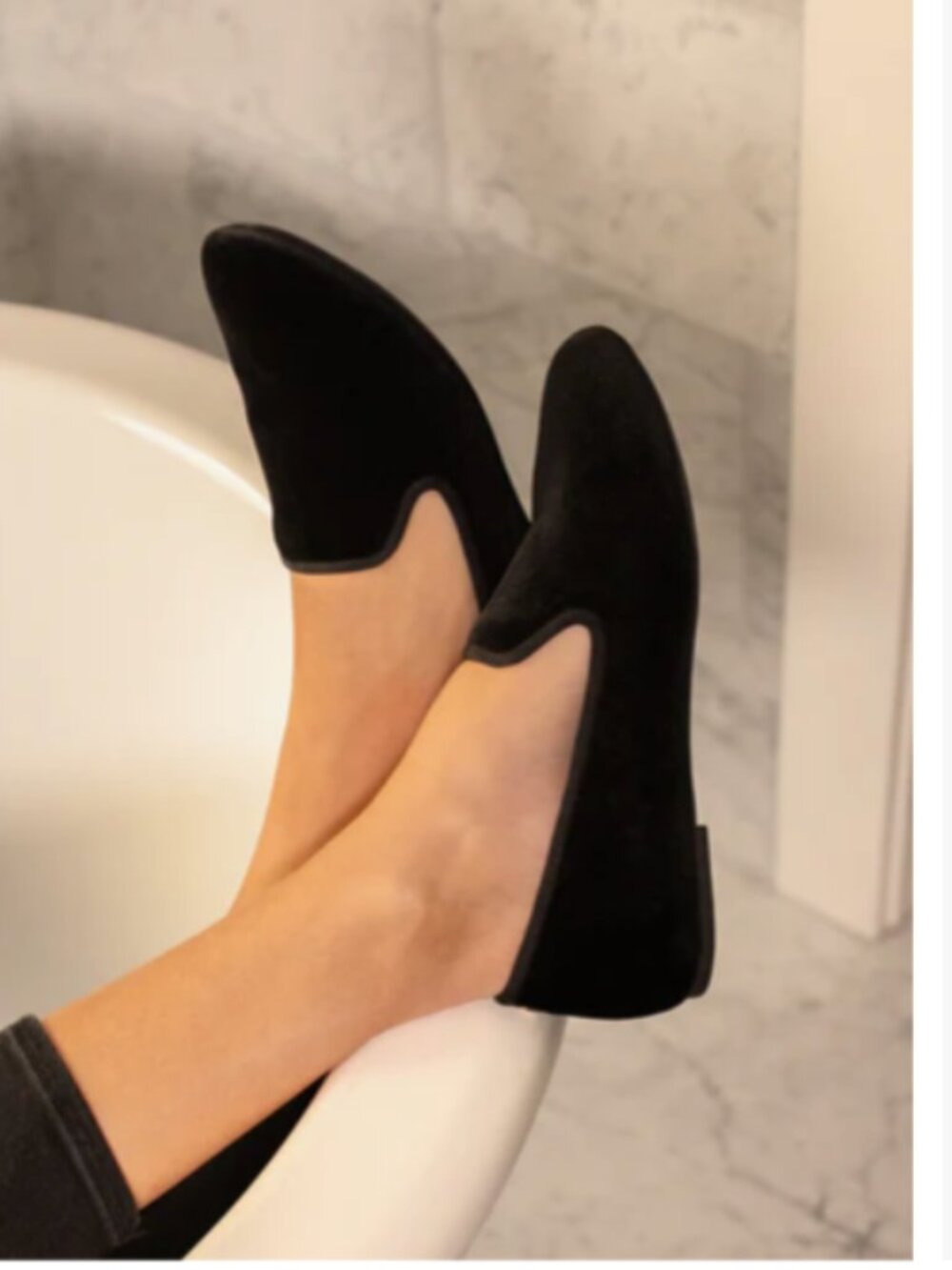 Birdies The Starling Black Velvet Loafers shoes flats Women 8.5